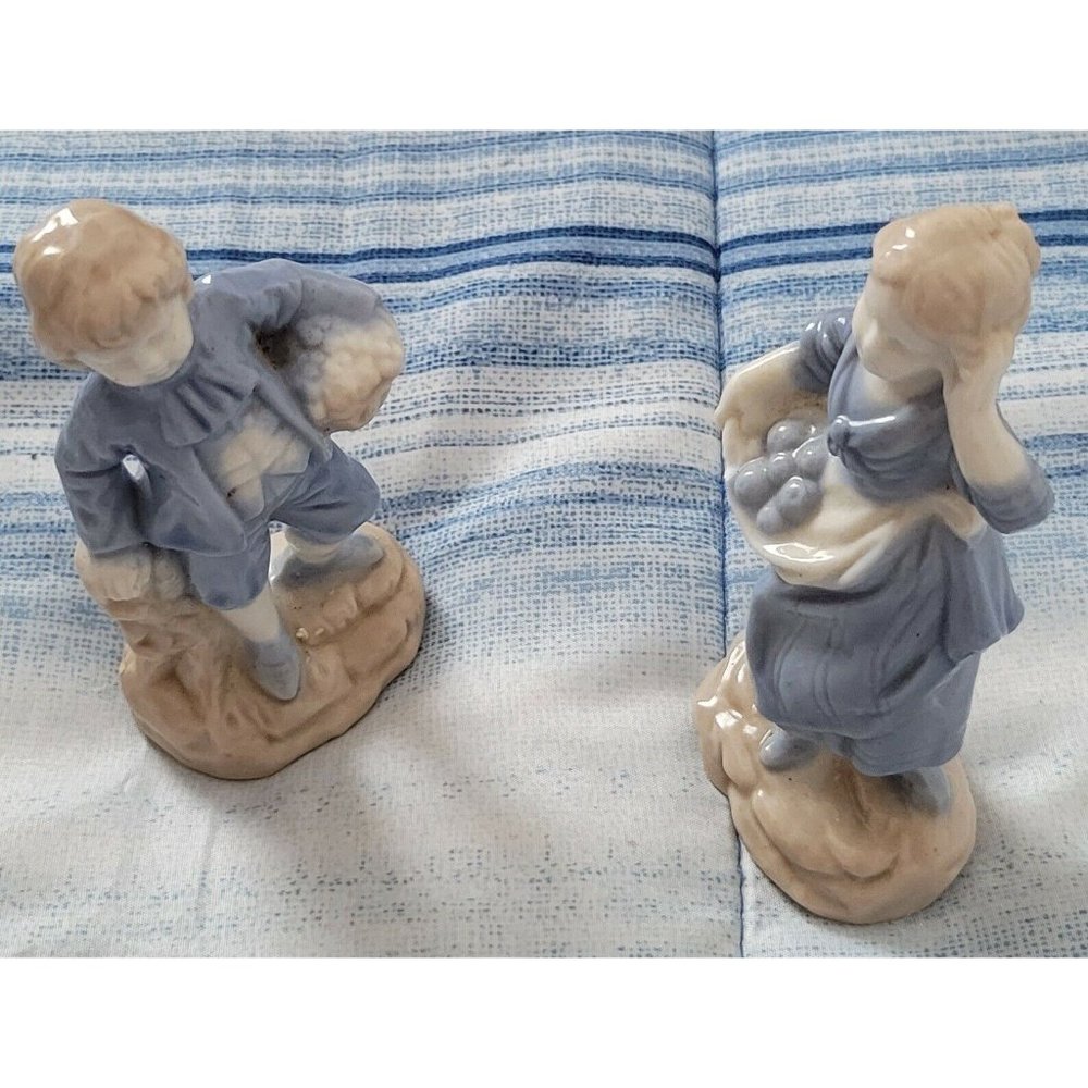 Porcelain Figurines, Young Boy and Girl, Home Decoration